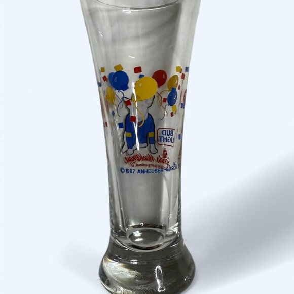 1987 Spuds MacKenzie Bud Light Glass Rare - Picture 2 of 5